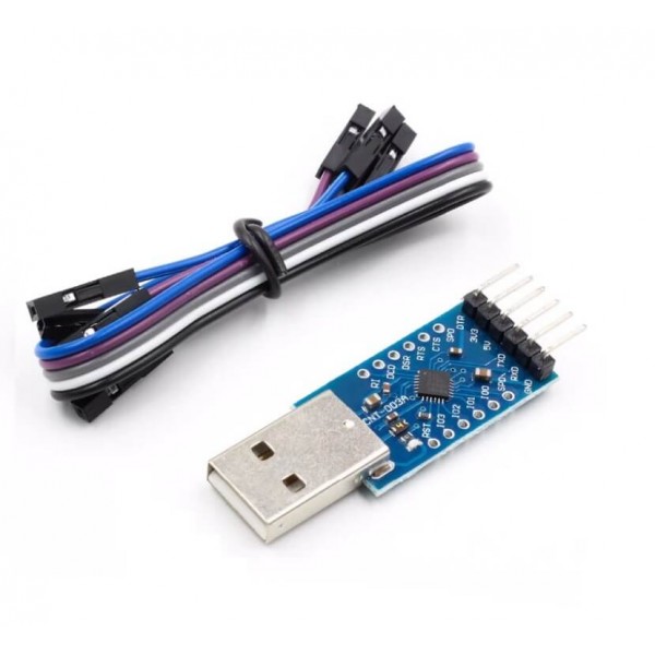 Aitrip 3pcsCP2104 Module USB to TTL UART 6PIN Module Serial Converter CP2104 STC PRGMR Replace CP2102 with Dupont Cables Compatible with Arduino Raspberry Pi 
